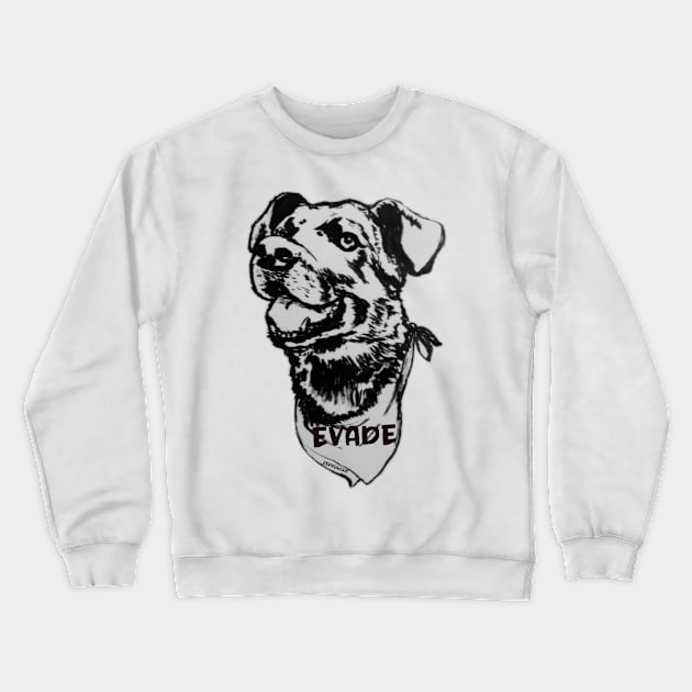 Negro Matapacos, the riot dog (evade, black and white) Crewneck Sweatshirt by Goth_ink